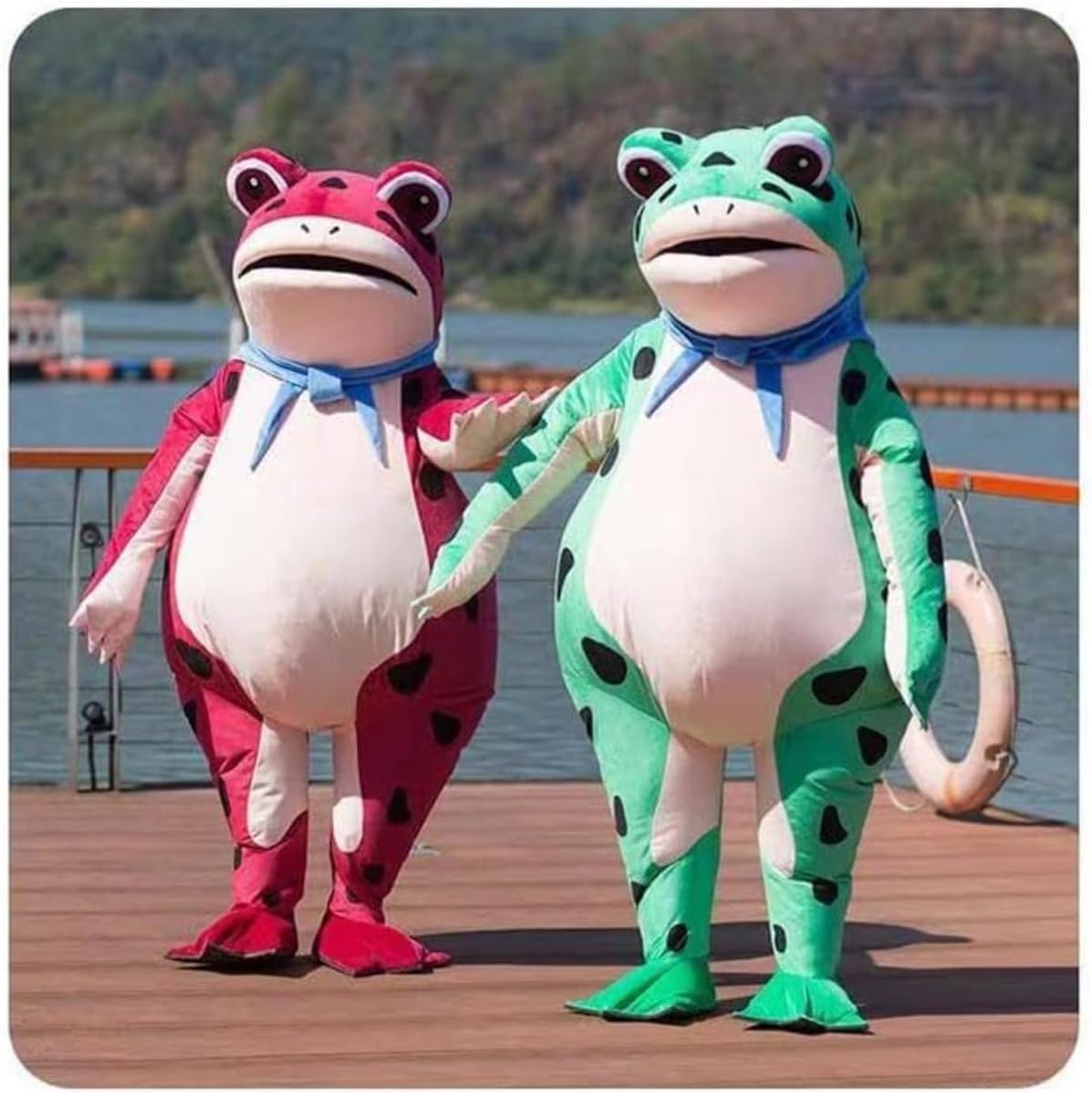 カエル Sprouor] 着ぐるみ おもしろい カエル 子供 大人 服 コスプレ 仮装